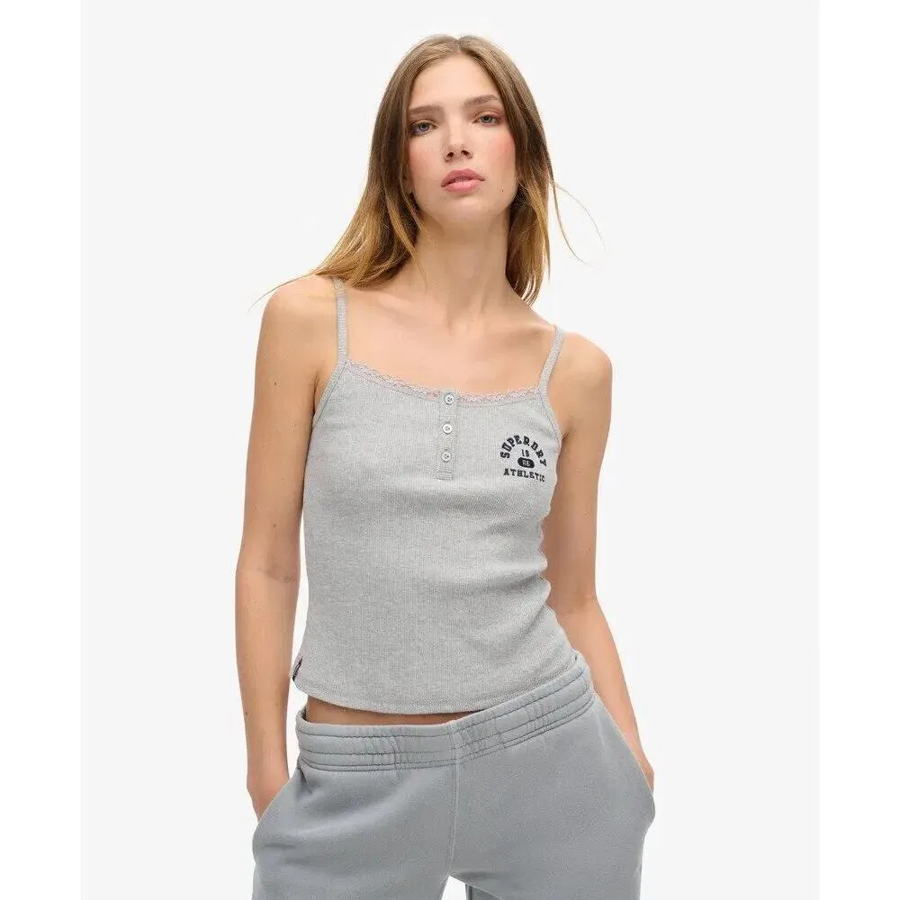 Женский топ с принтом Athletic Essentials Superdry, Grau / Betongrau — фото 3
