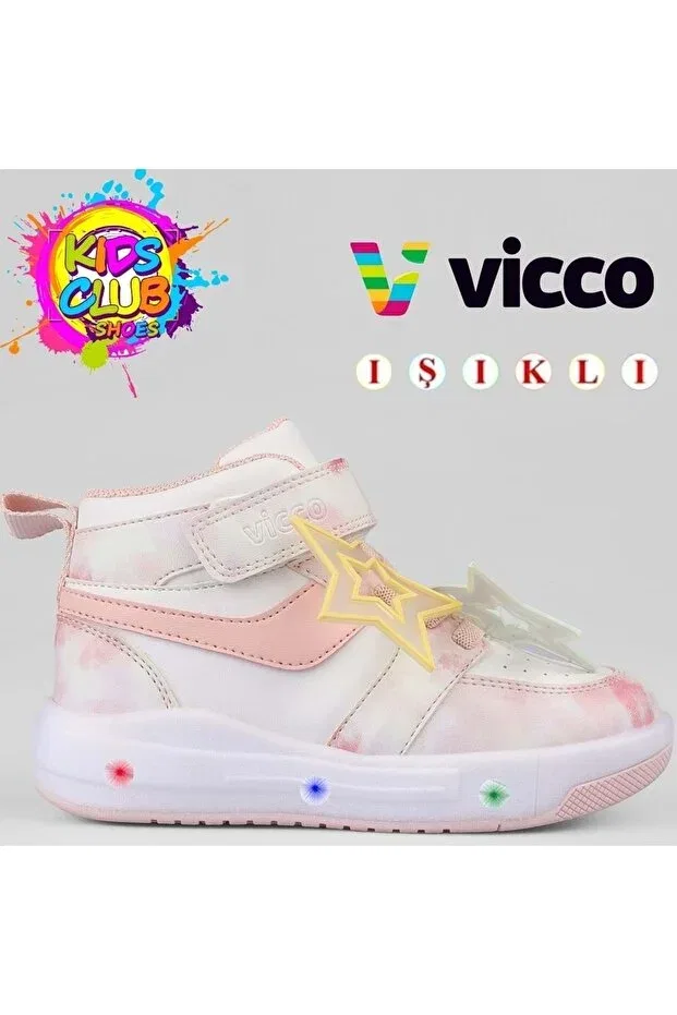 Детские ботинки для девочек ортопедические Vicco yenni Kids Club Shoes, Powder