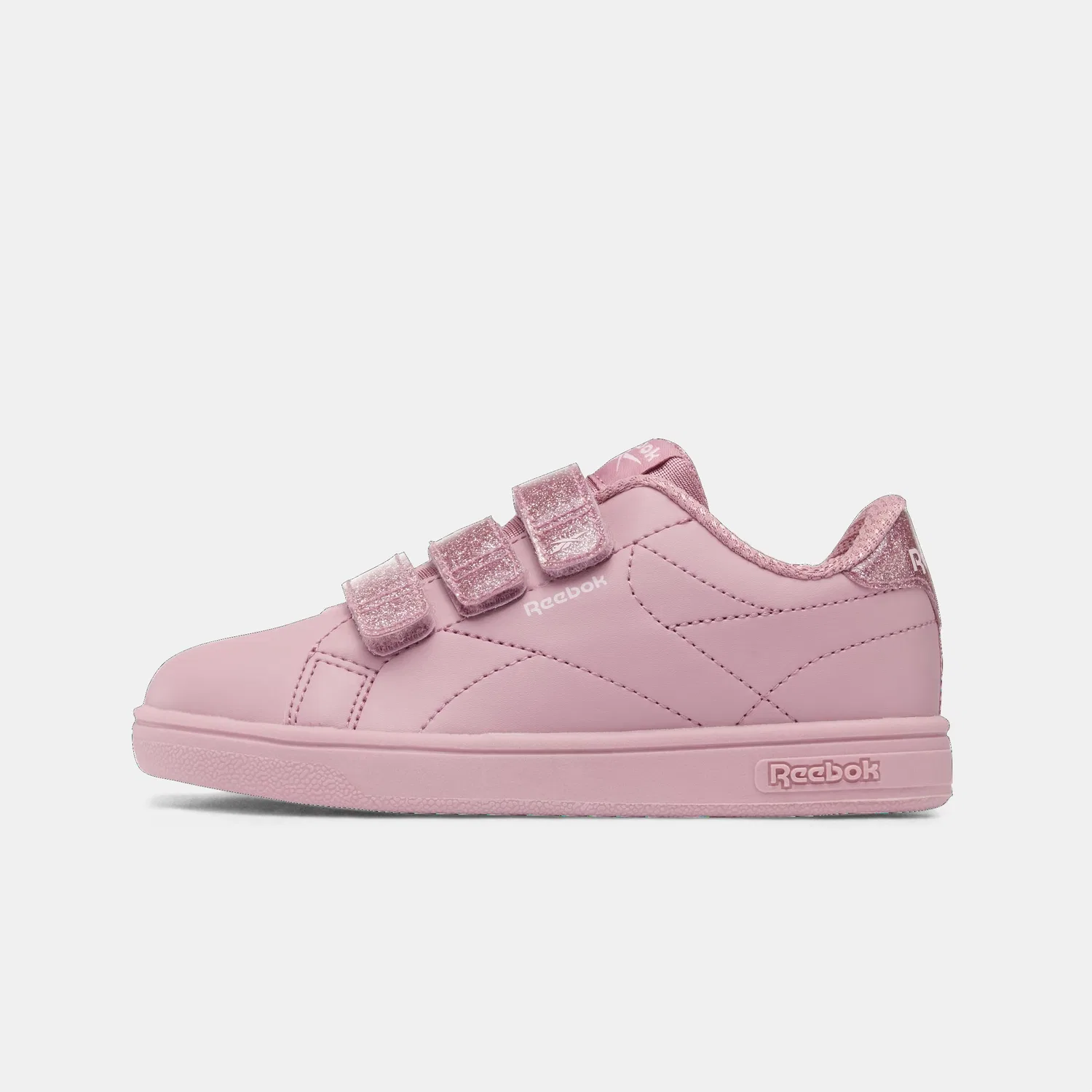 Детские кроссовки для девочек Reebok Court Clean Hook & Loop Straps, Dustyrose Frostedberry — фото 3