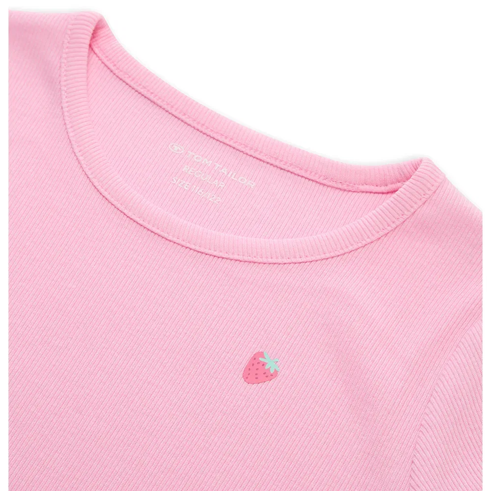 Детская футболка для девочек с коротким рукавом Tom tailor, Pink — фото 3