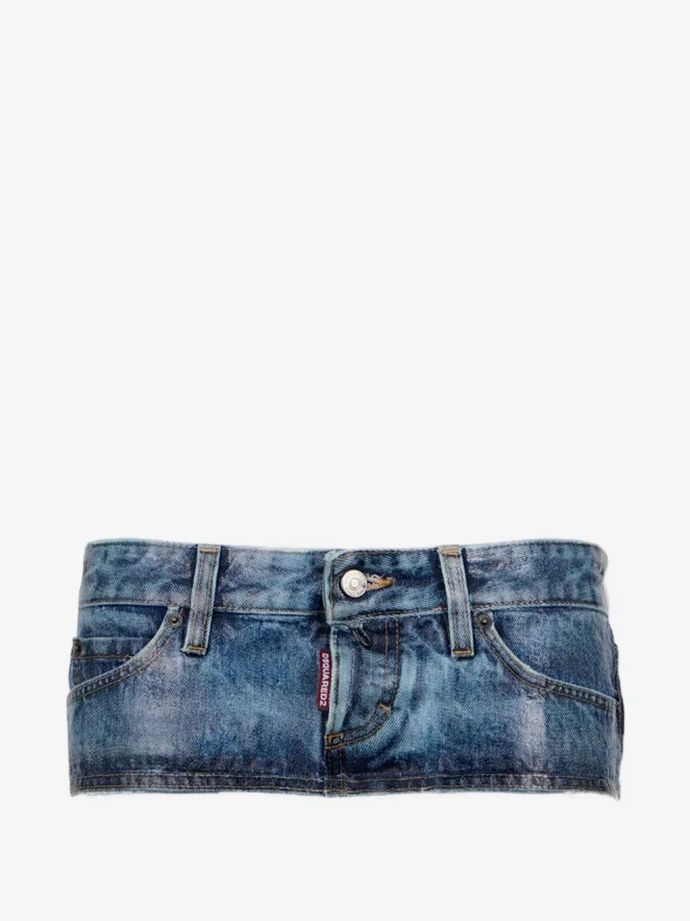 Джинсовая мини-юбка Iced Wash Hot Dsquared2, синий