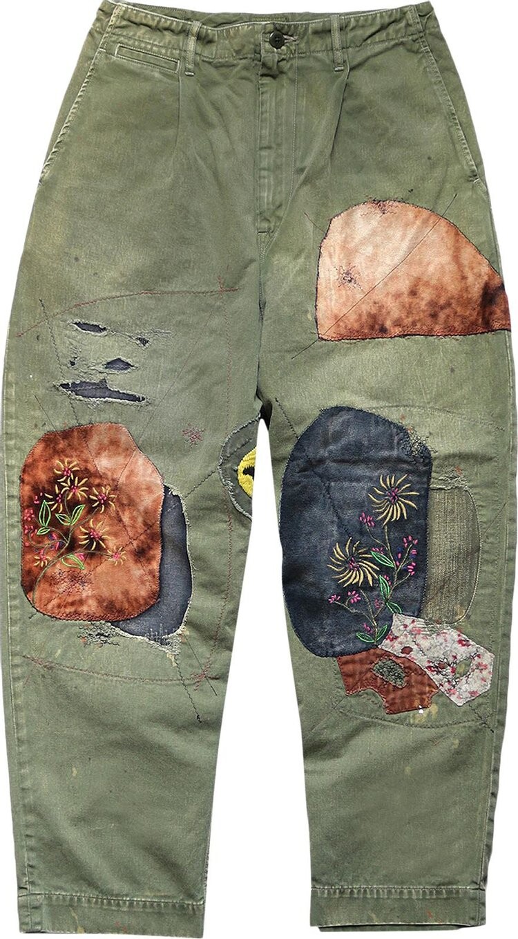 

Брюки Kapital Katsuragi High Waisted Nime Pants 'Khaki', загар
