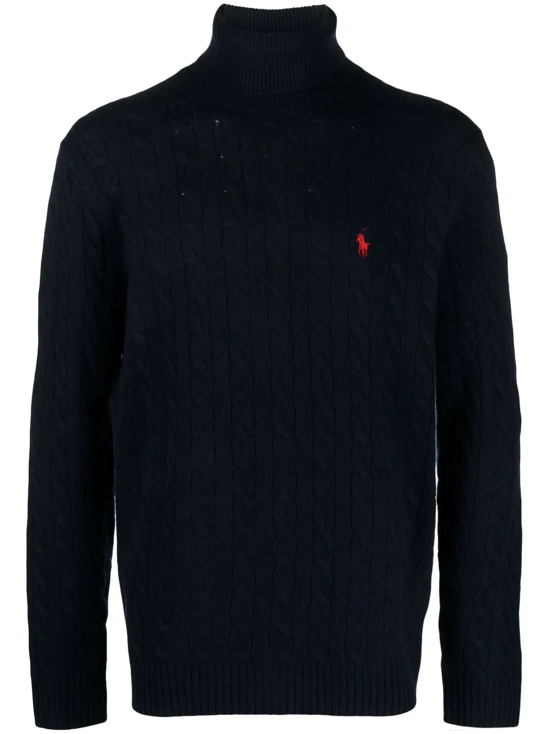 Джемпер из шерсти с косичками Polo Ralph Lauren, синий