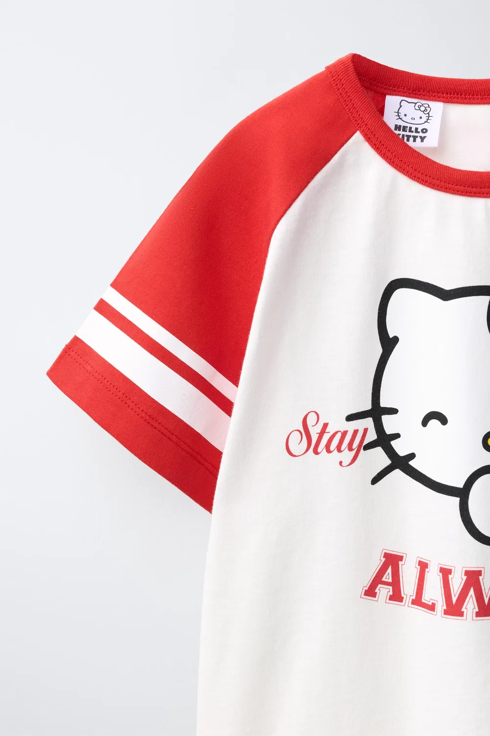 Футболка с рукавами реглан Hello Kitty Sanrio ZARA, White — фото 3