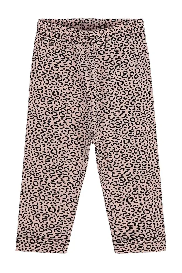 Детские леггинсы для девочек с принтом Leopard Print Tights Civil Baby, Black