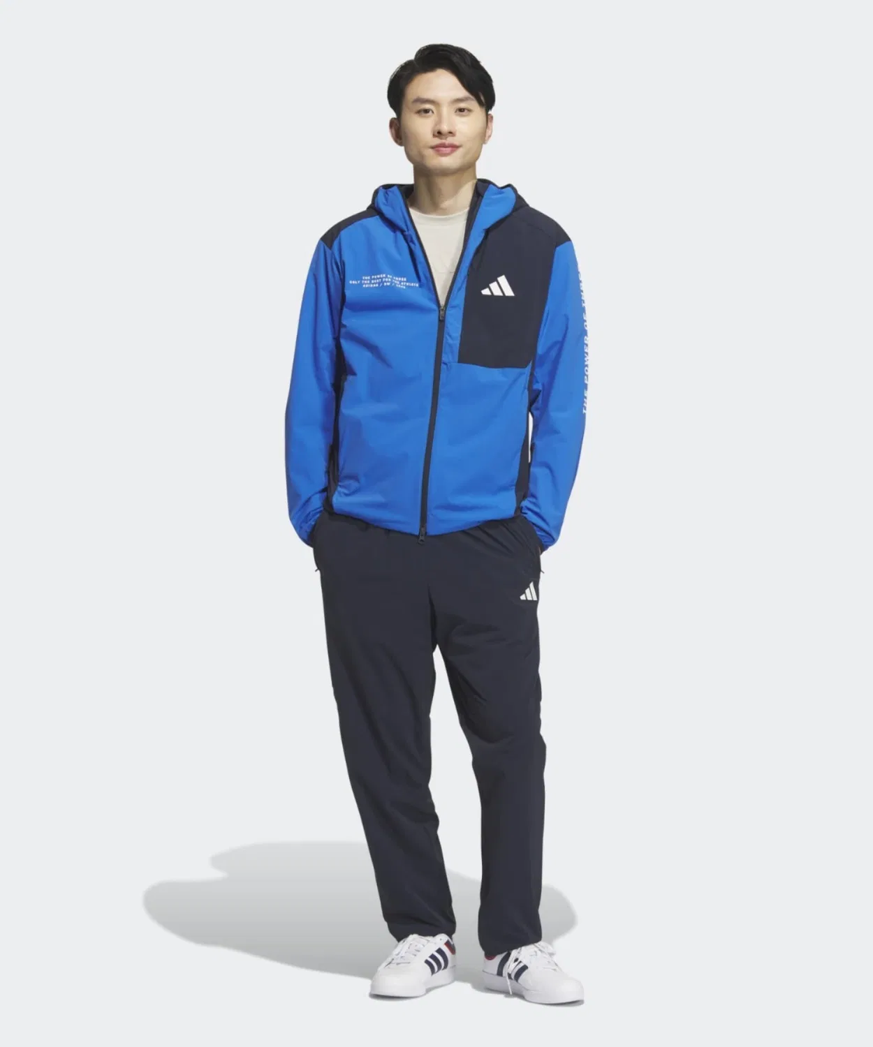 Мужские спортивные штаны с регулируемым поясом Adidas Adaptation Stretch Woven Full Length Pants, Blue — фото 3