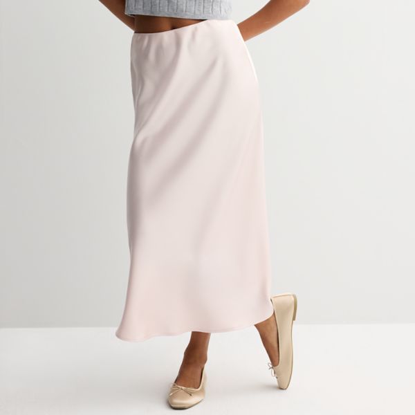 

Юбка макси из сатина для девушек So, цвет light pink