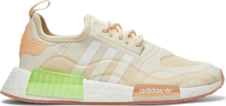 Кроссовки Adidas Wmns NMD_R1 'Wonder White Signal Green', кремовый