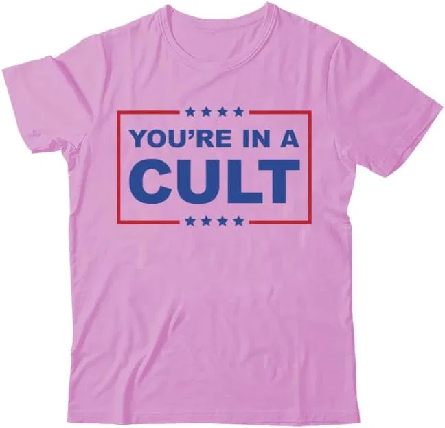 Футболка с принтом V-образным вырезом Unisex, Pink-1