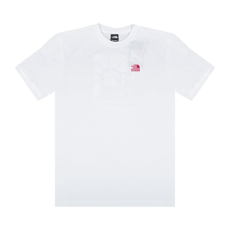Футболка Supreme x The North Face Statue Of Liberty T-Shirt 'White', белый — фото 2