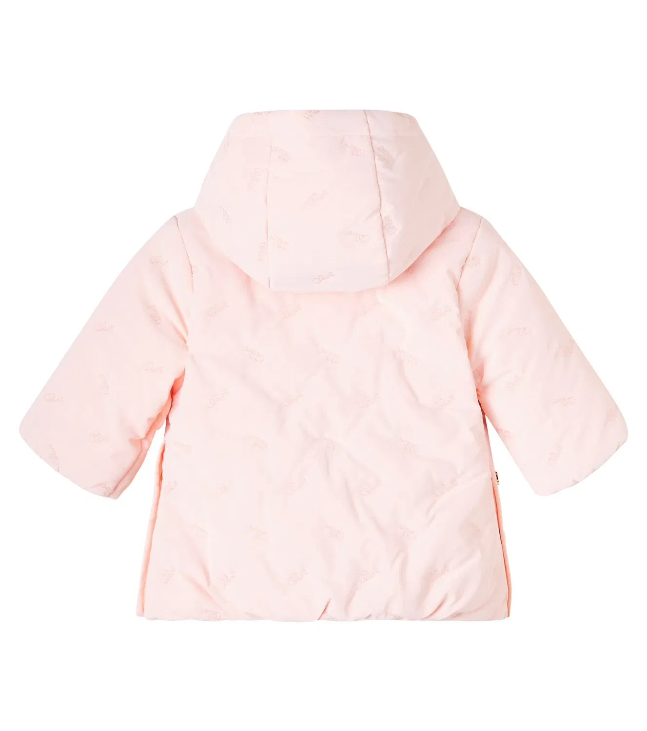Легкая куртка с капюшоном Chloé Kids, розовый — фото 2