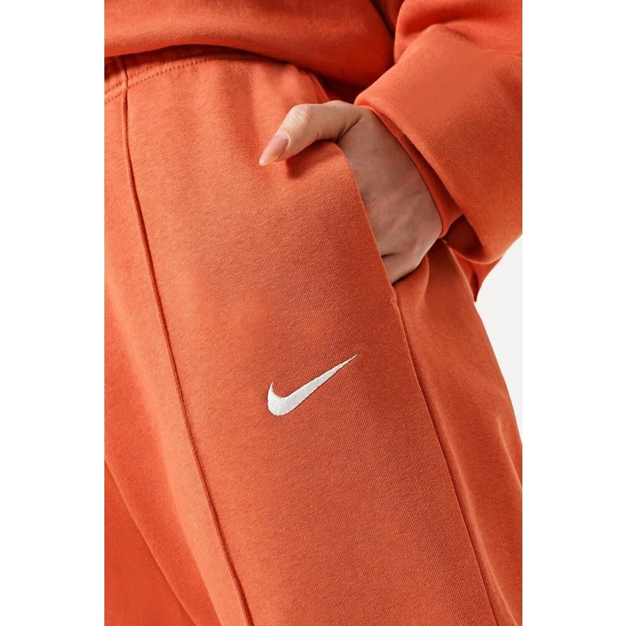 Спортивные штаны свободного кроя с принтом Swoosh, Nike, Оранжевый — фото 3