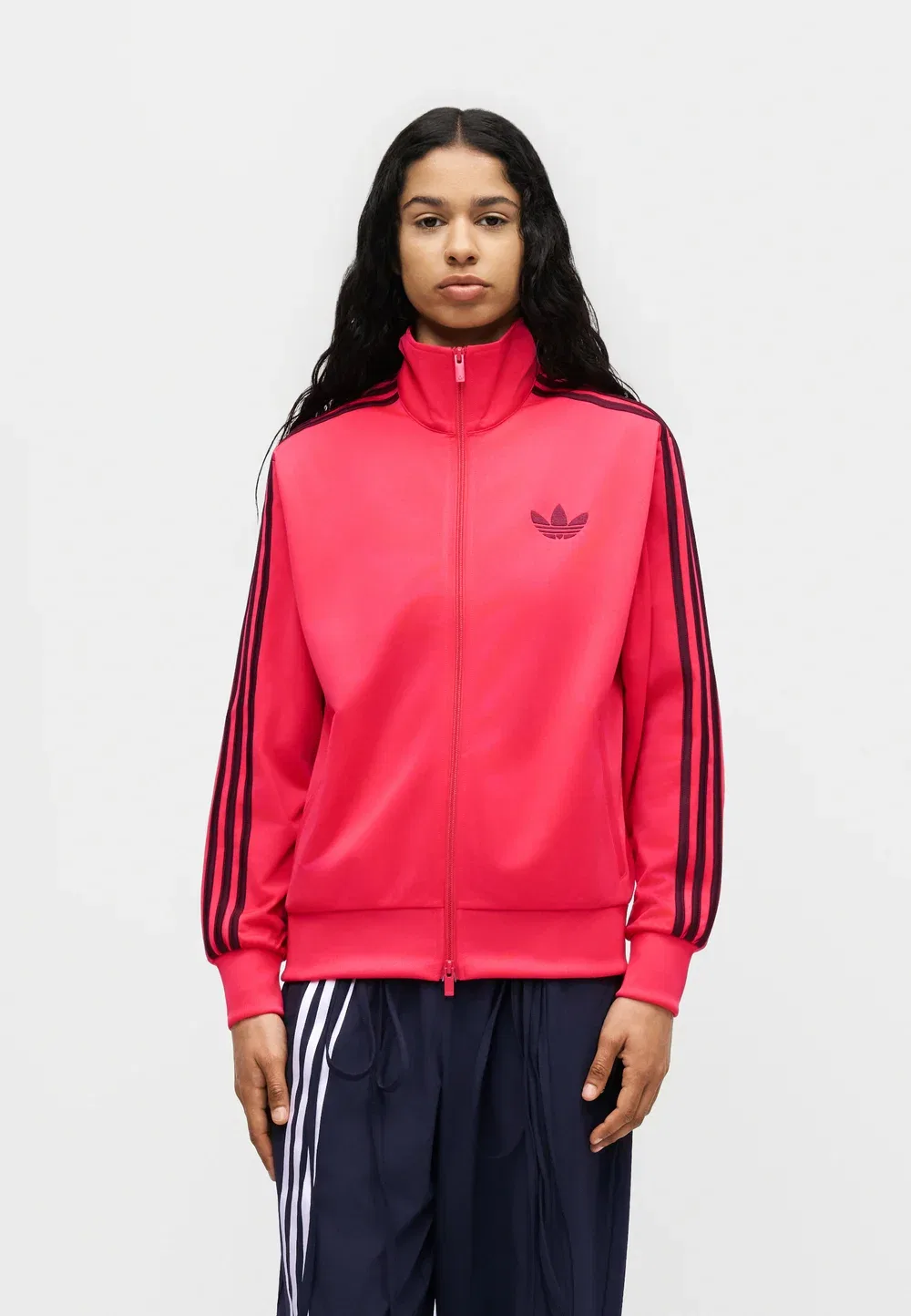 Свободная летняя куртка Firebird Adidas Originals, Power Pink/Maroon — фото 3