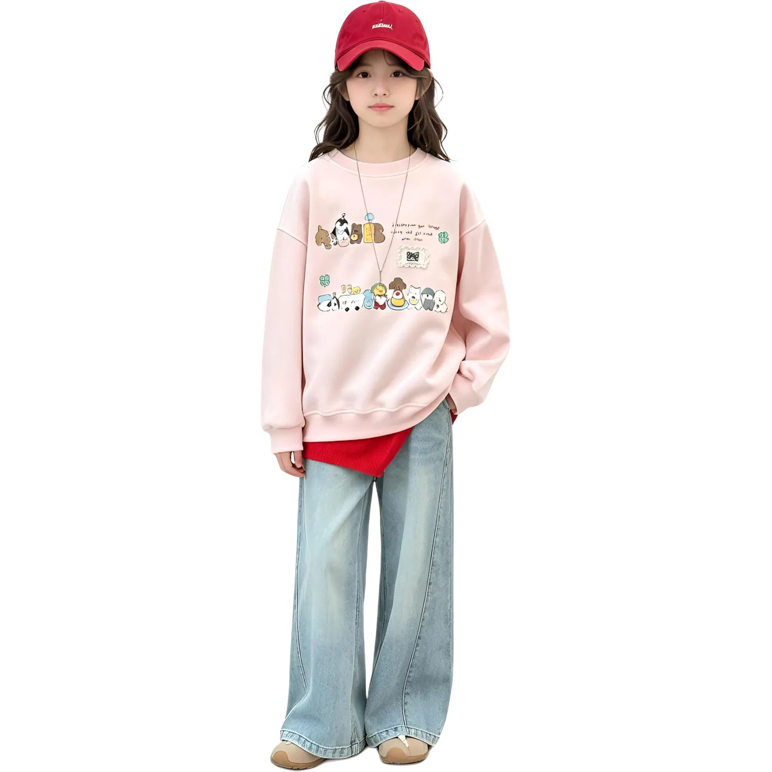 Детский спортивный комплект с толстовкой и джинсами MADALLO, Yellow Sweatshirt+Jeans — фото 3