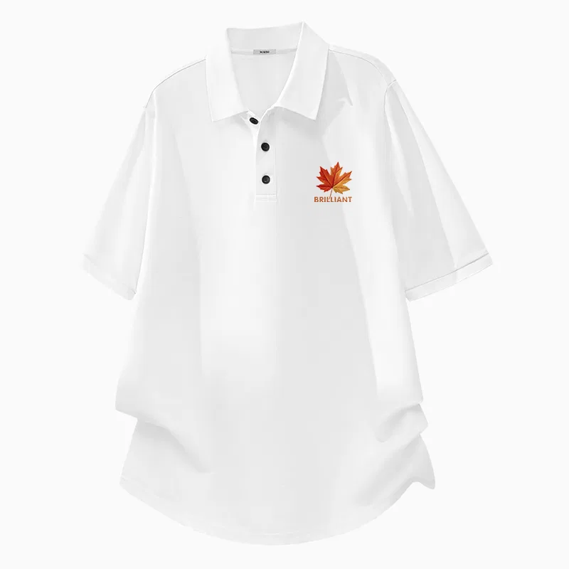Детское поло с хлопковым покрытием Maple Leaf Chest Logo Gradient, MINISO, [Cotton-Like Quick-Dry]Dark Gray (Maple Leaf Chest Logo Gradient) — фото 3