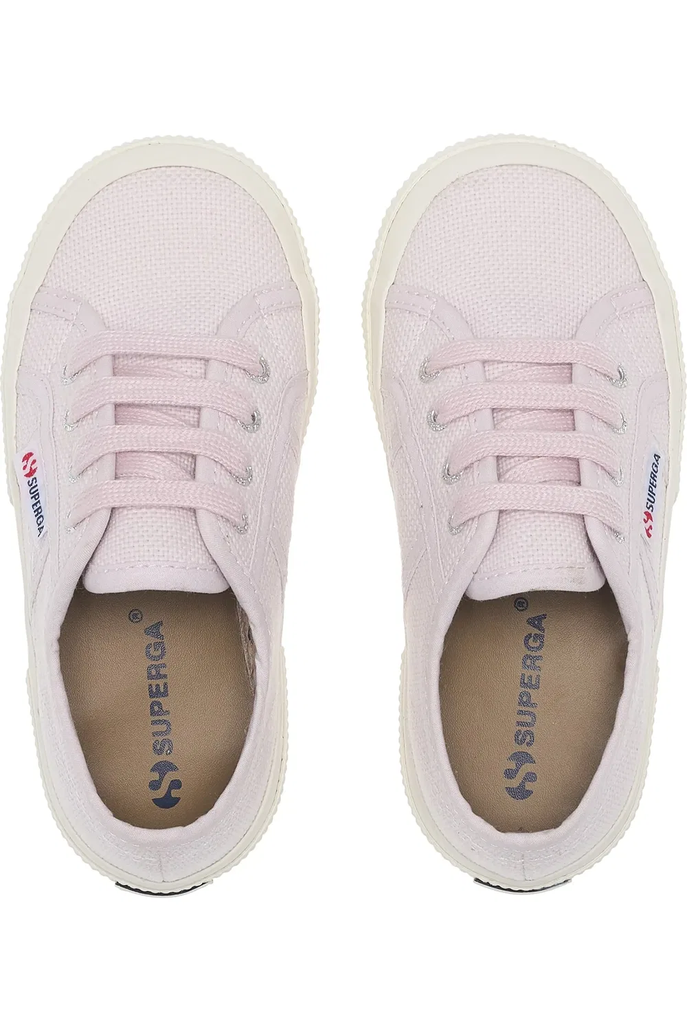 Кроссовки детские классические на шнуровке 2750 Superga, Violet Lt Avorio — фото 4