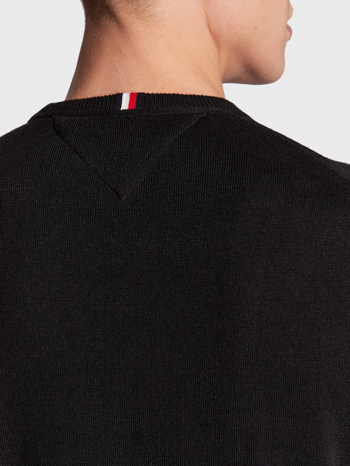 Мужской пуловер стандартного кроя Pima Tommy Hilfiger, черный — фото 4