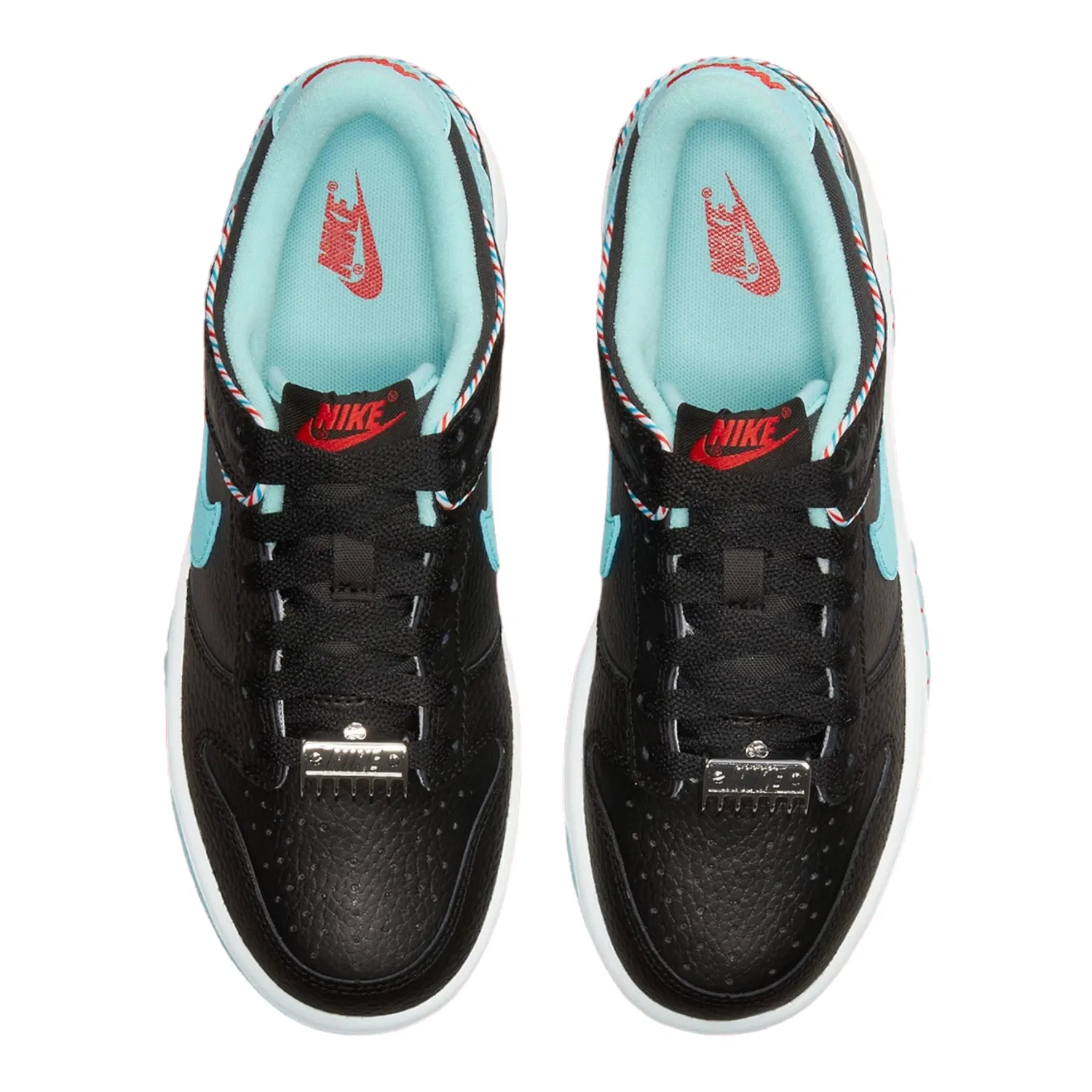 Детские кроссовки для мальчиков с принтом NIKE Dunk Low NIKE, Turquoise — фото 4