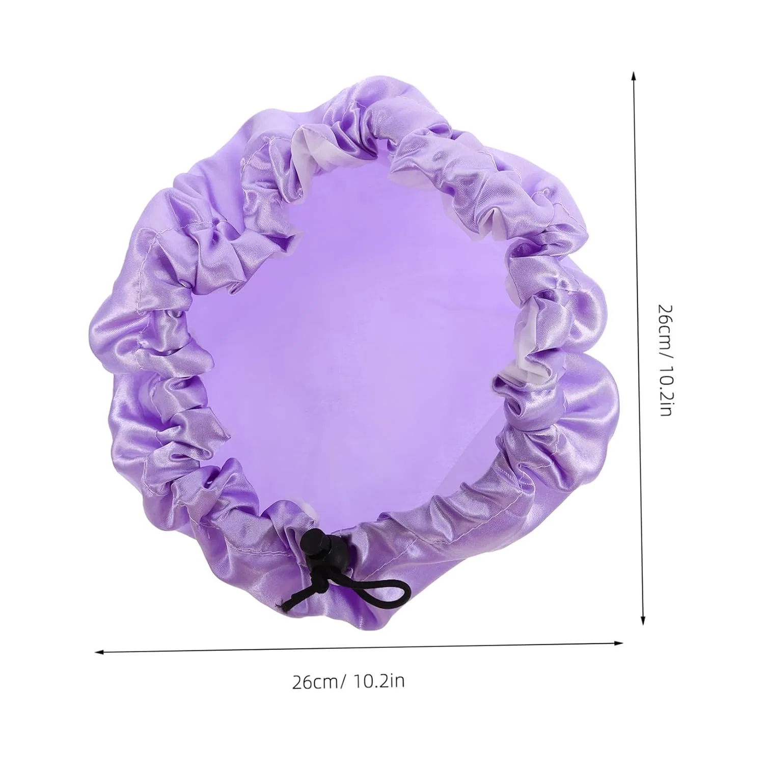 Шапочка для душаs, YOSADIER, 2 шт, Satin, 26x26x1 см, Purple — фото 2