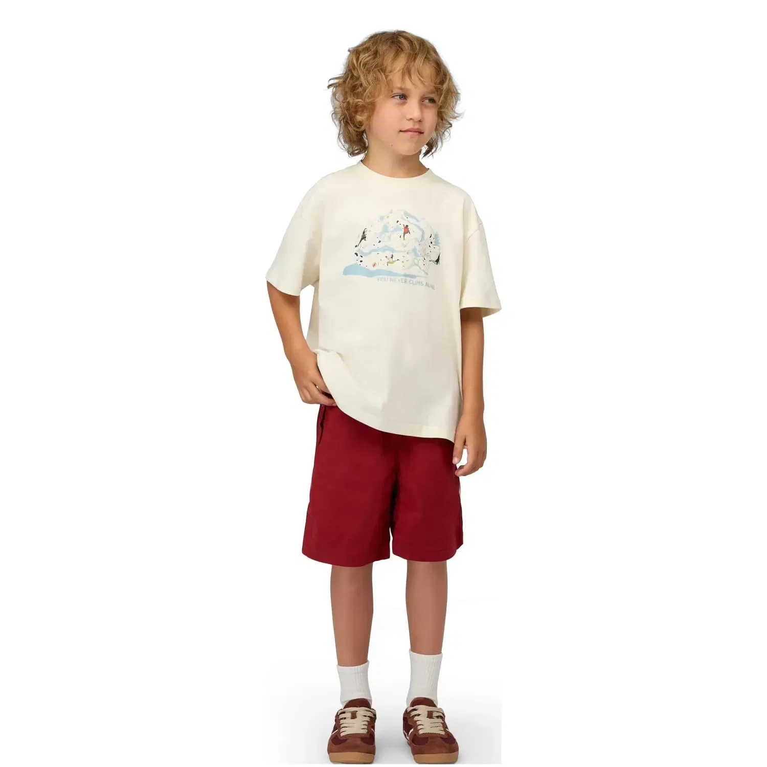 Детская футболка для мальчиков хлопковая BASE CLIMBING KIDS Mammut, Blanco — фото 4