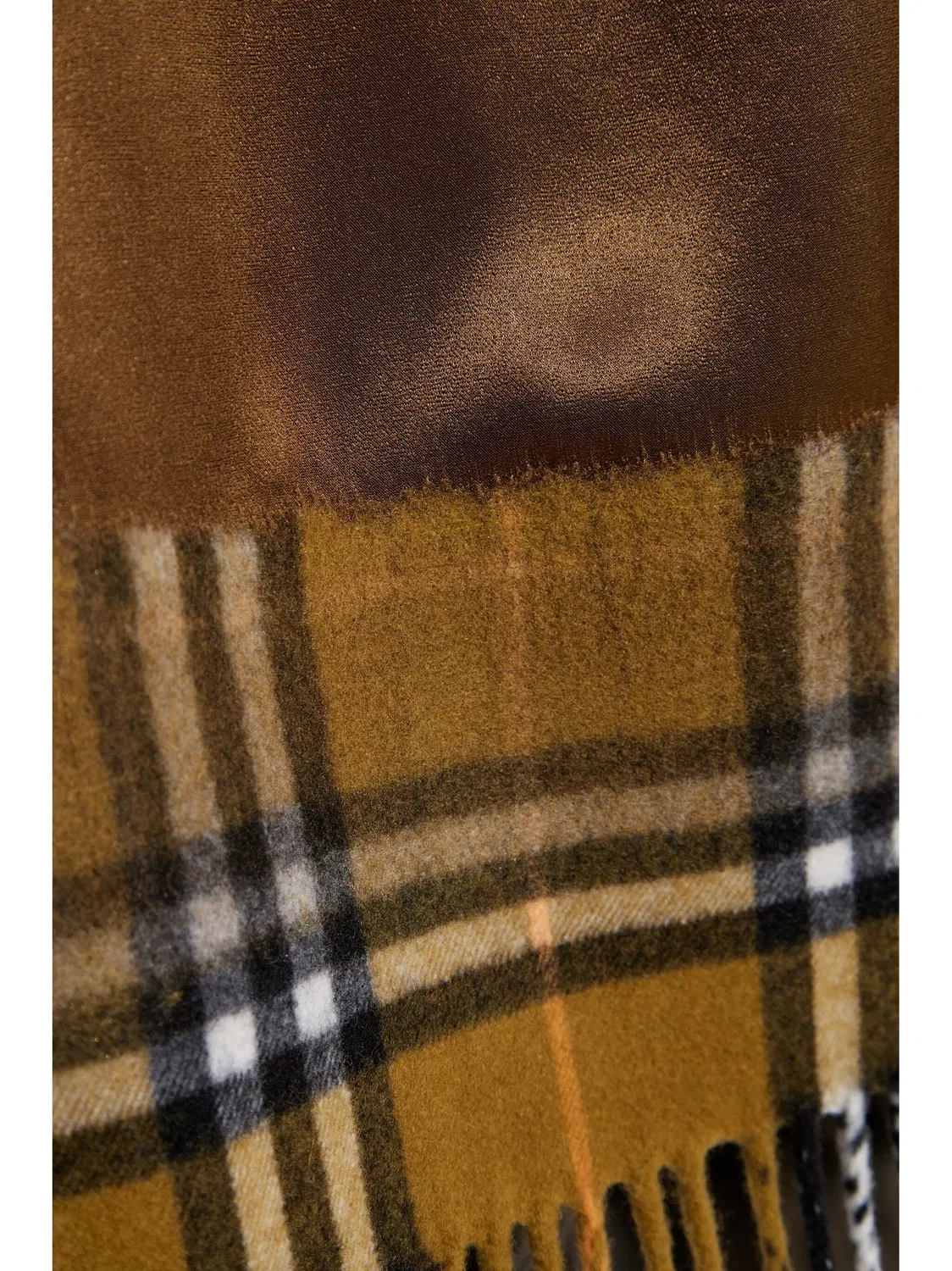 Юбка с узором Burberry из сатина, коричневый — фото 3