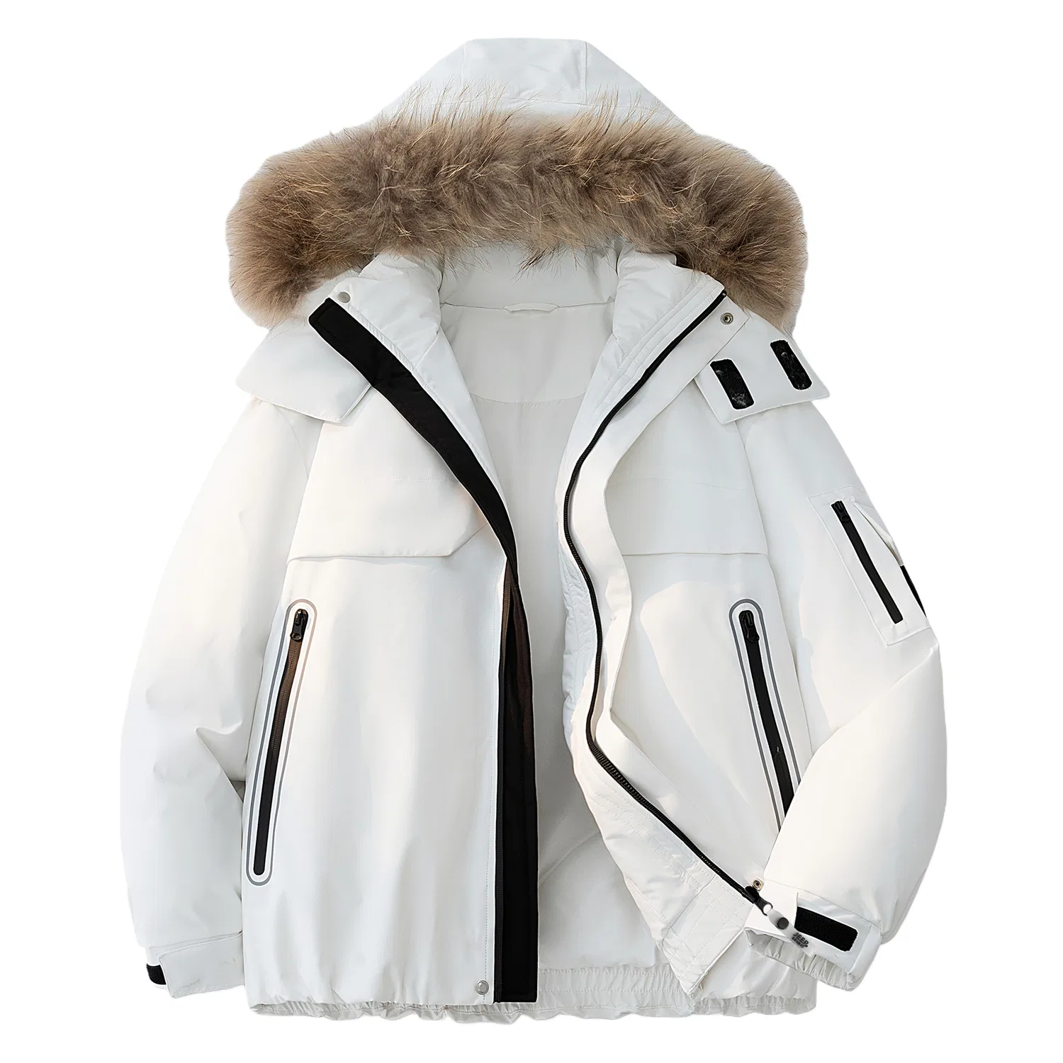 Детский пуховик с меховым воротником JEEP SPIRIT, White