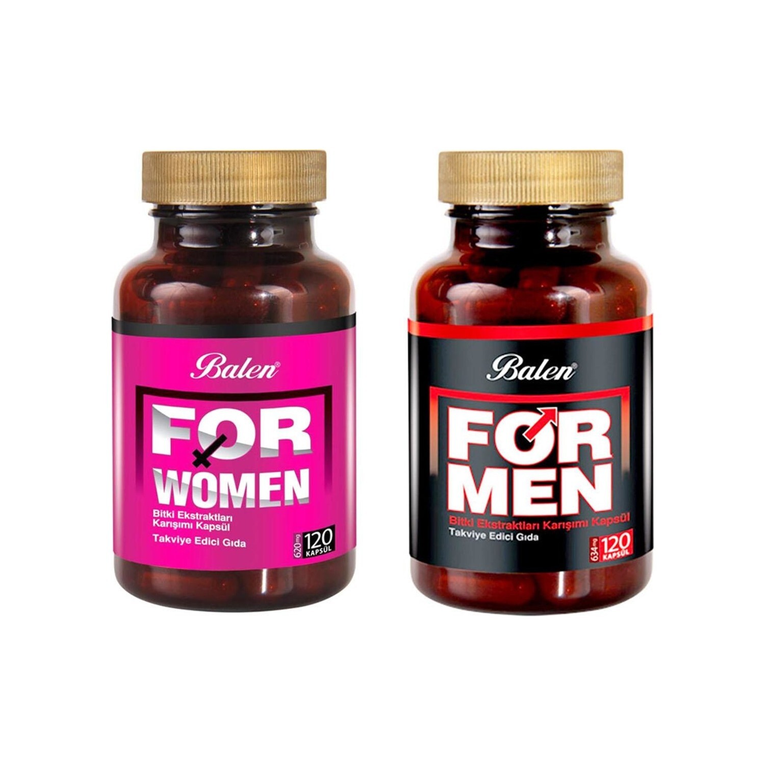 

Активная добавка For Woman, 120 капсул, 620 мг и For Man, 120 капсул, 634 мг
