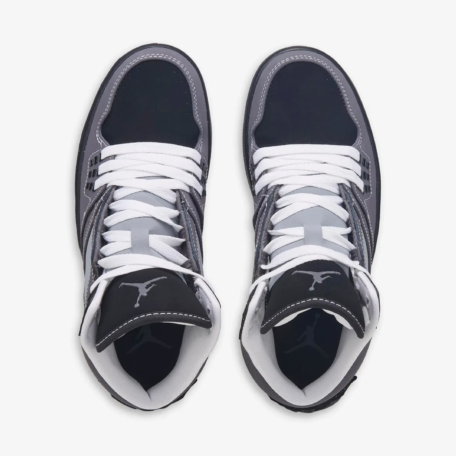 Детские кроссовки средней высоты 1 Flight Jordan, Grey/Black — фото 3