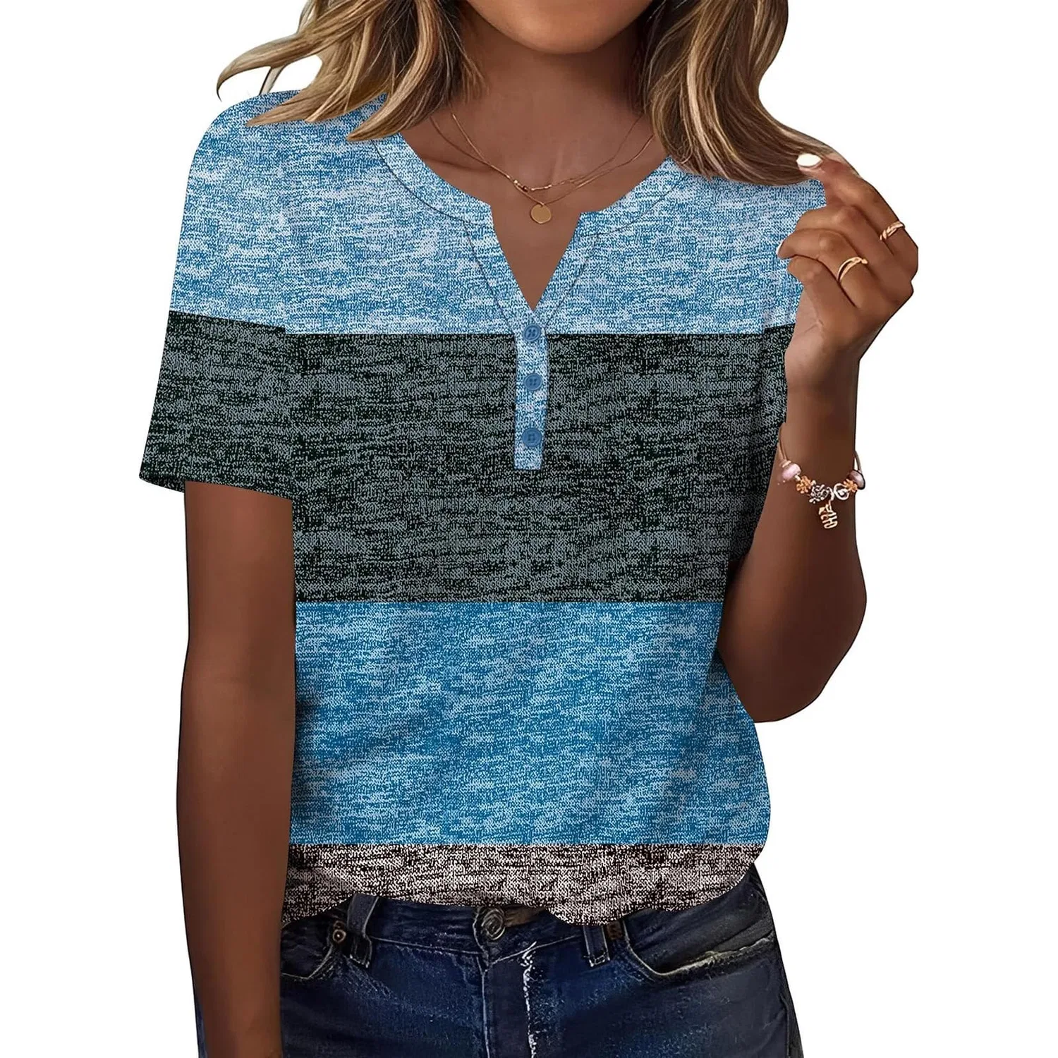 Женская хлопковая футболка Classic Soft Basic, Multicolour-f
