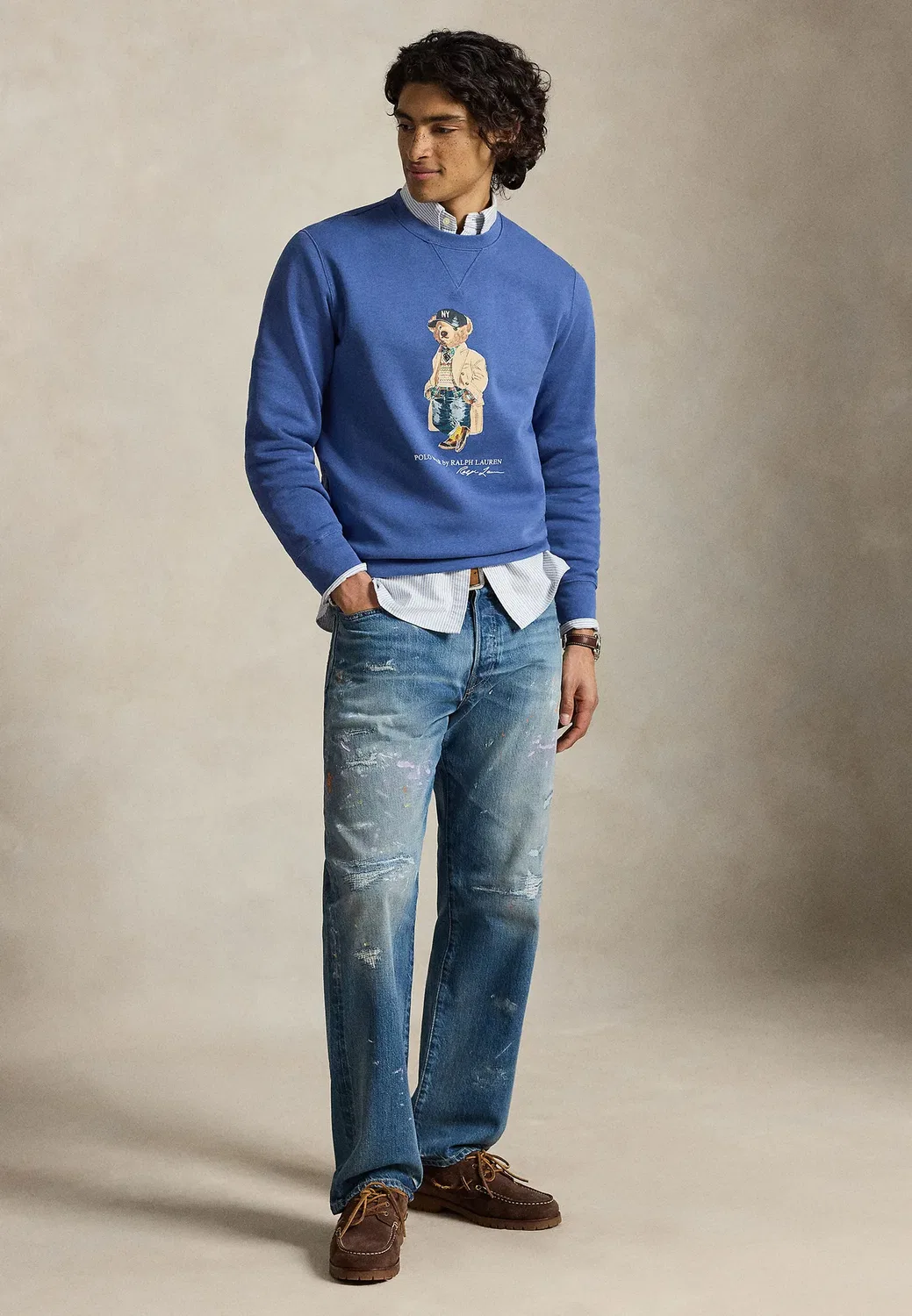 Флисовая толстовка Polo Bear - толстовка Polo Ralph Lauren, Bastille Blue — фото 2