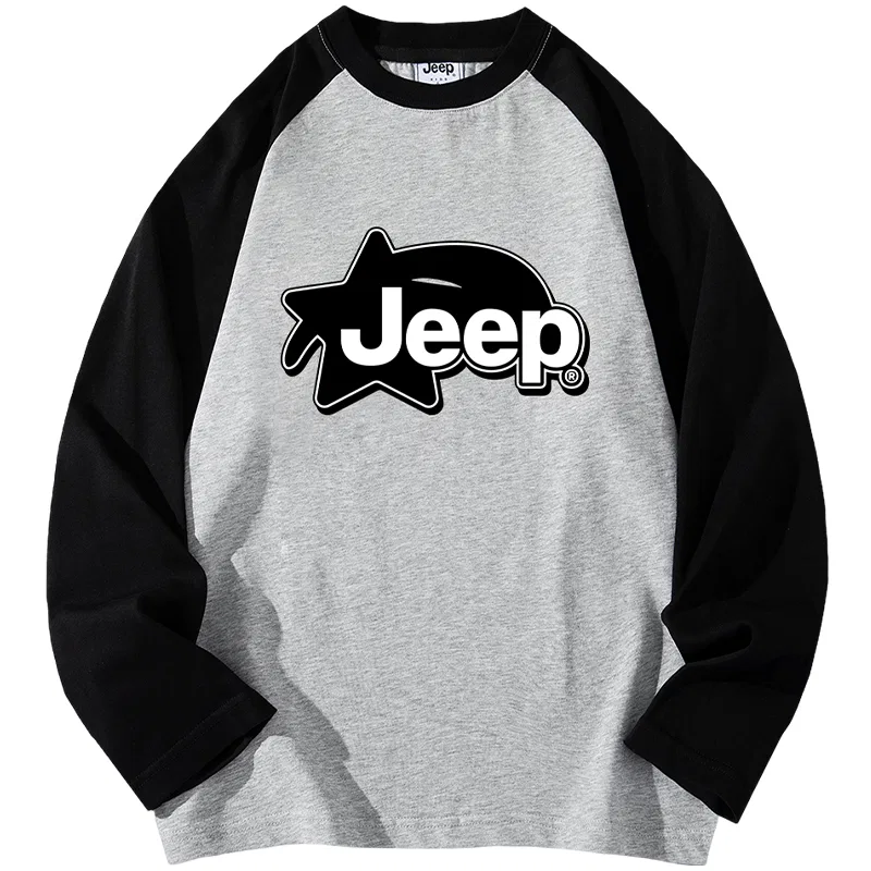 Детская футболка с круглым вырезом, хлопковая, Jeep, Beige Brown — фото 3