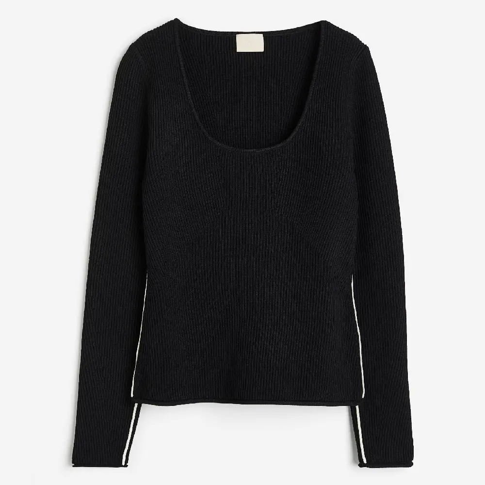 

Топ H&M Rib-knit, черный