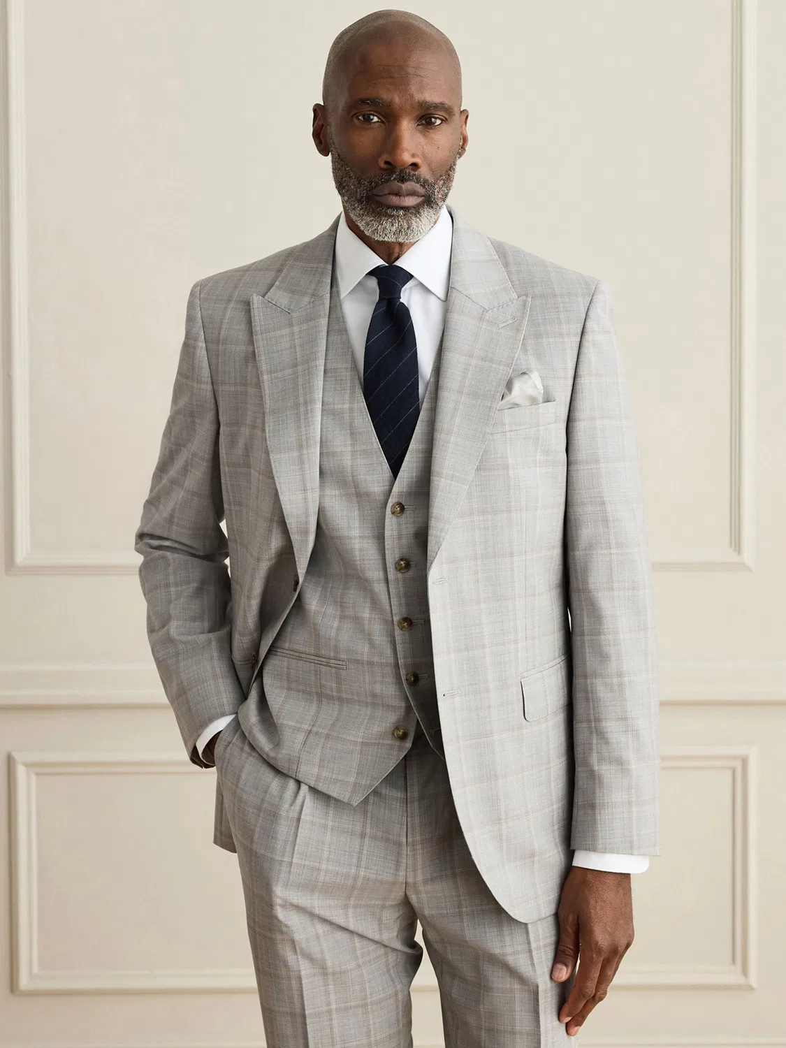 Пиджак классический Grey Check Suit Jacket Next, серый