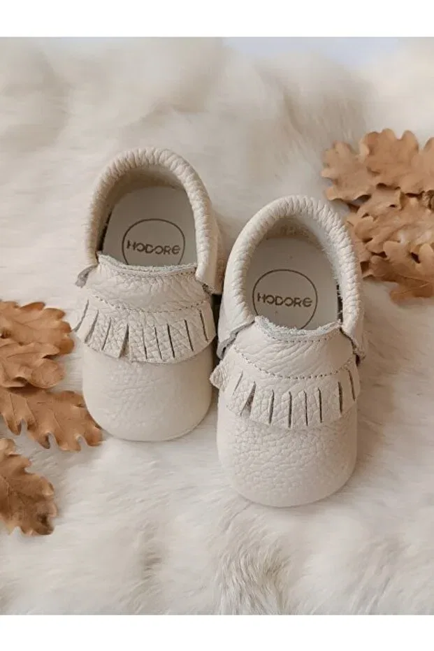 Детские пинетки из натуральной кожи Rocco Hodore, Nude Color