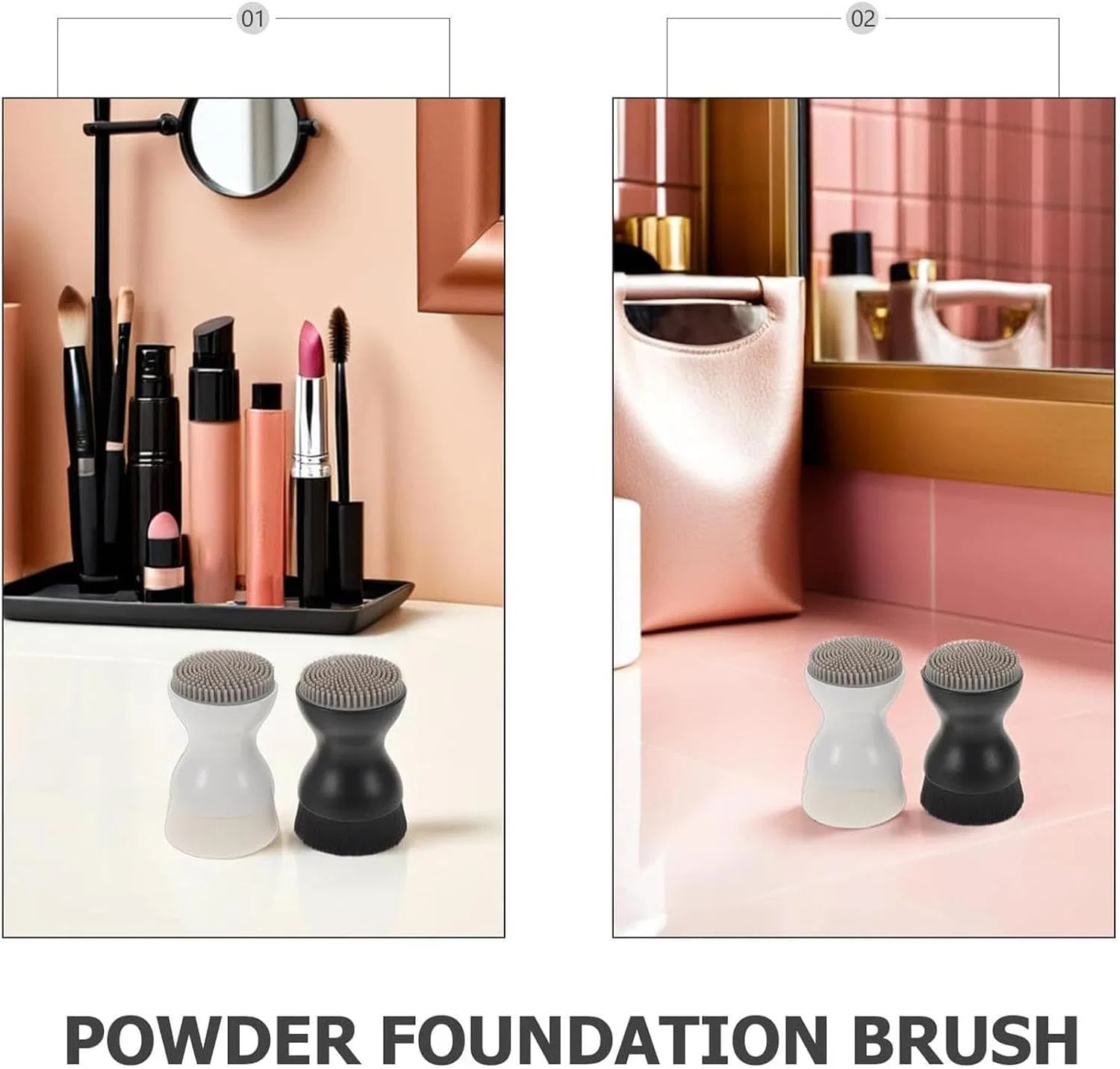 Двусторонняя щетка для лица, Silicone, Pink Genérico — фото 3