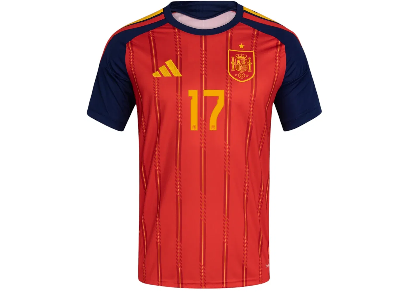 Мужская футбольная футболка с длинным рукавом Spain 26 Home Jersey Adidas, Vivid Red/Soccr-Seu-Snj