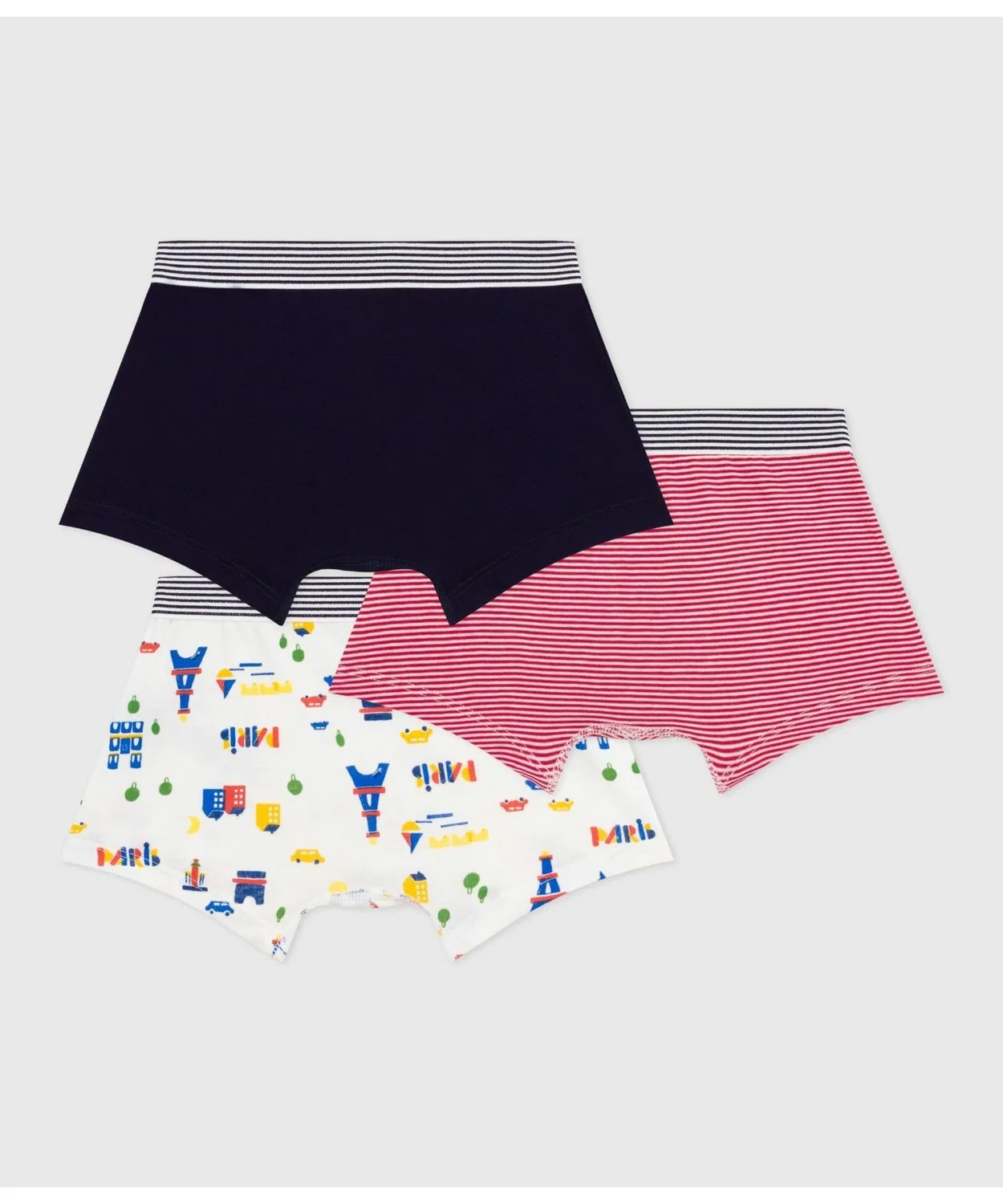 Детские трусы-боксеры 3 шт, с принтом, Petit Bateau — фото 2