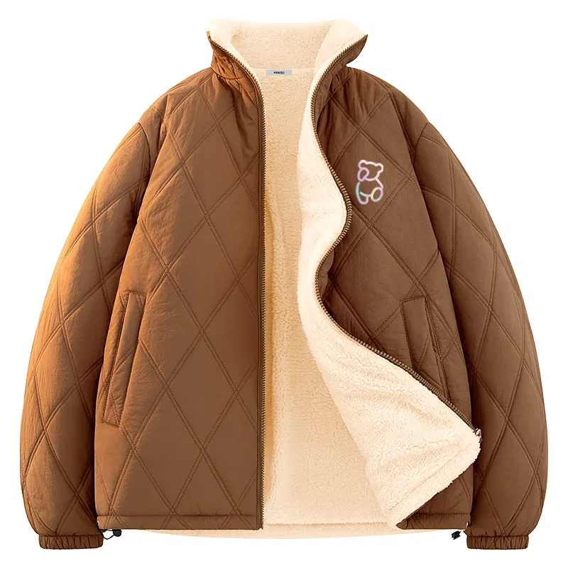 Пуховик Детский Dazzling Color Bear Chest Logo MINISO, Thermal Khaki — фото 3