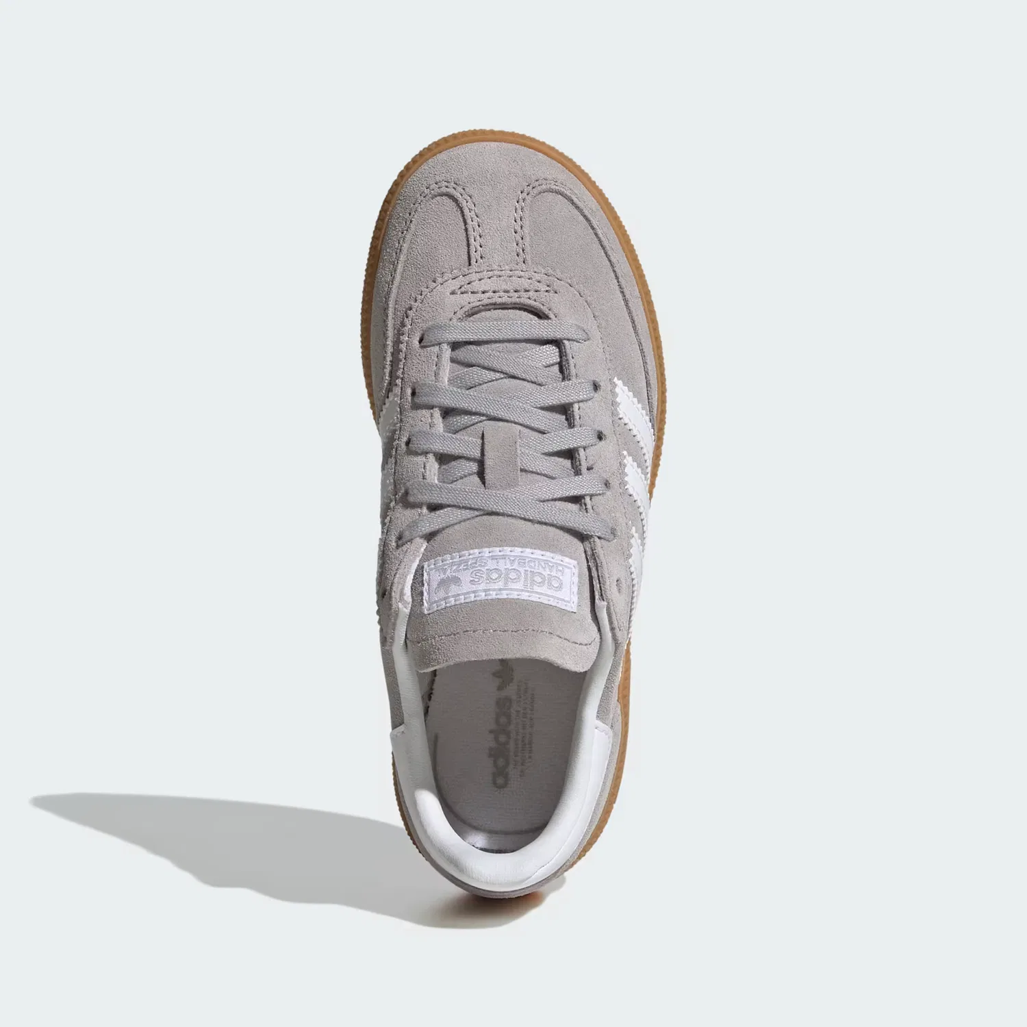 Детские кроссовки с замшевым верхом Handball Spezial Adidas Originals, серый/белый/gum — фото 3