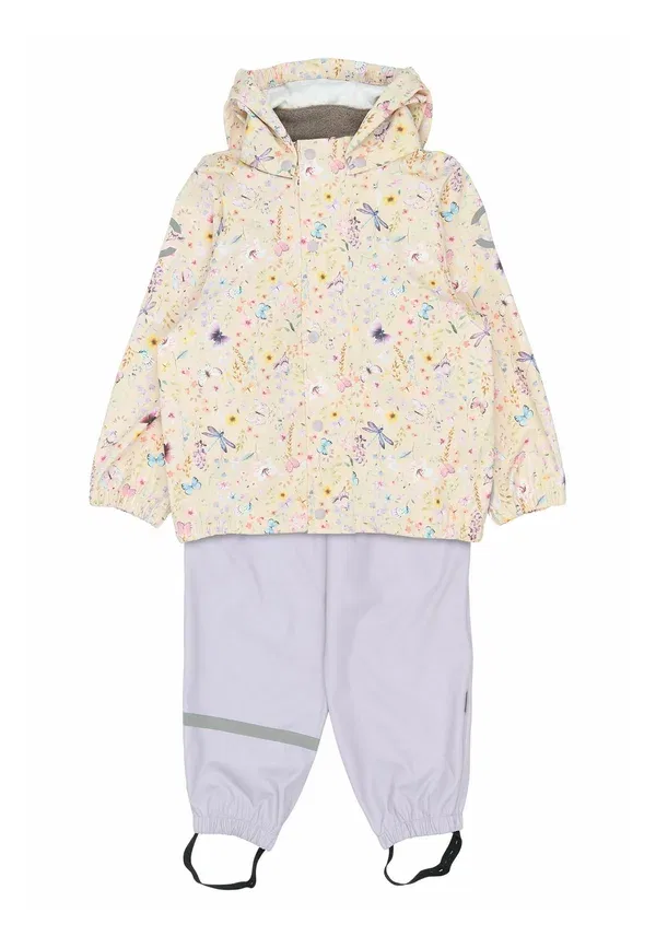 Дождевик на подтяжках с капюшоном Rain set w. susp/104, Mikk-line, aop
