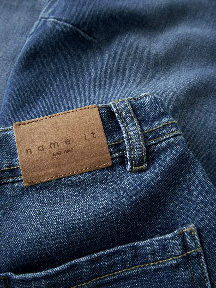 Джинсы NAME IT Barrel Jeans 'NMMBen' из синей джинсовой ткани — фото 4