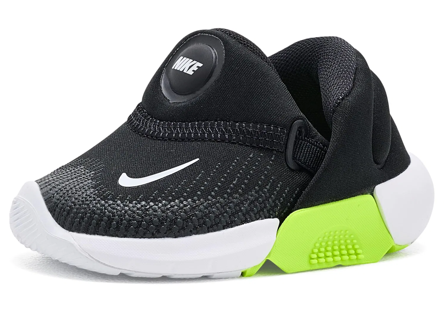 Кроссовки Swoosh Go (для младенцев и малышей) Nike Kids, Black/White/Volt/Anthracite — фото 2