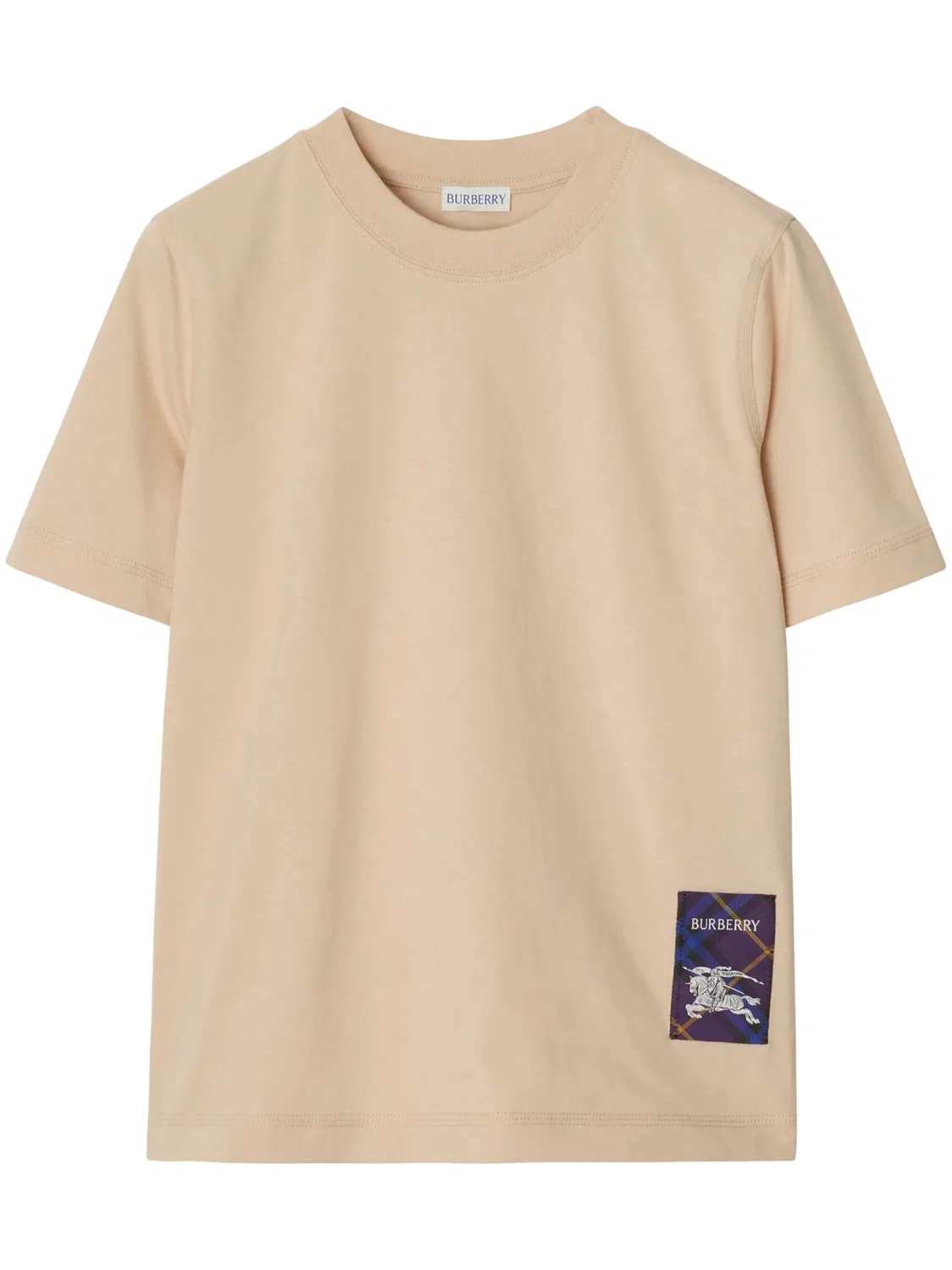 Футболка из хлопка с логотипом Burberry, экрю
