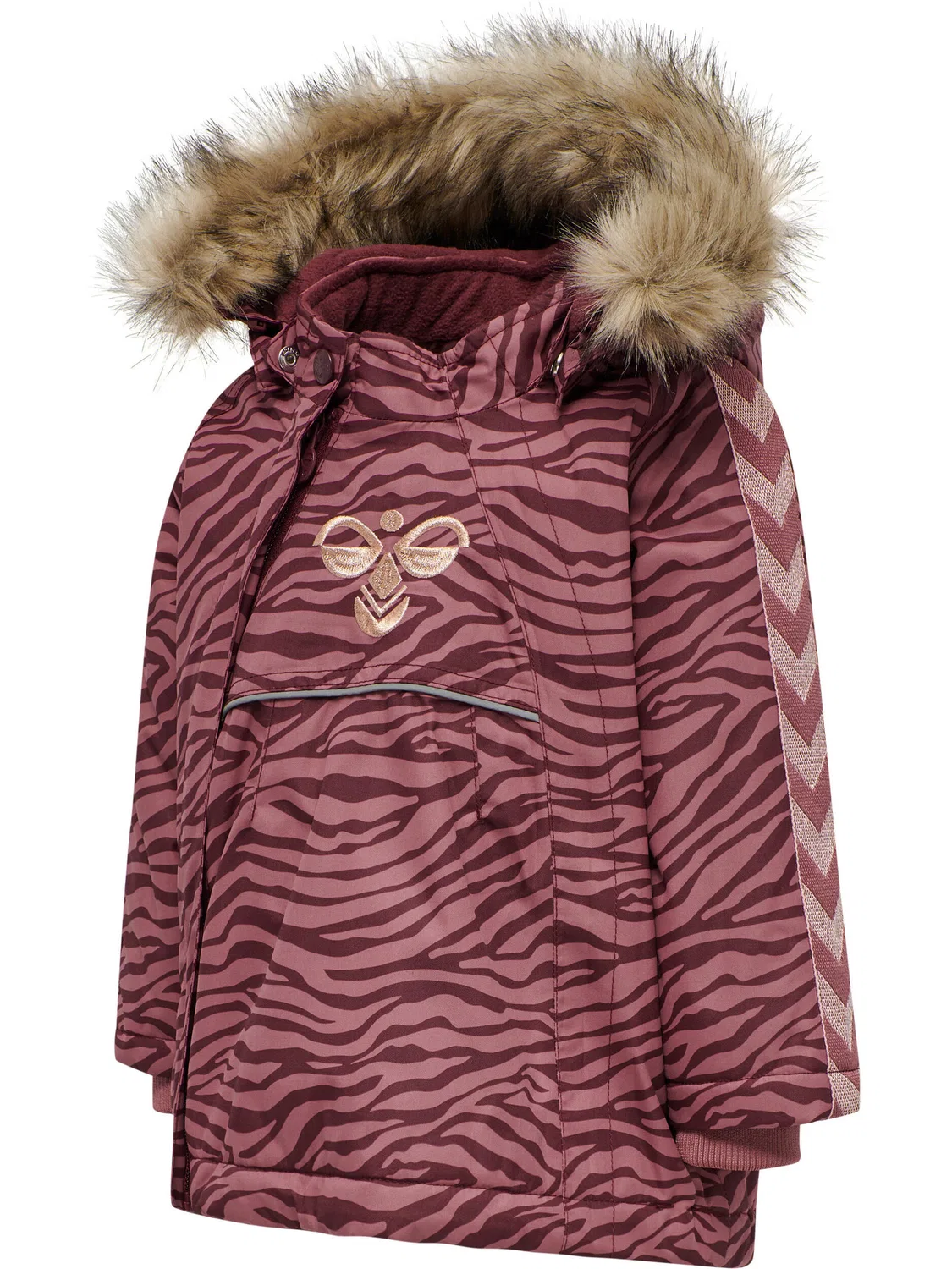 Детская куртка на молнии с капюшоном hmlJESSIE E-Sport Hummel, Rosenholzrot Bordeaux Karminrot
