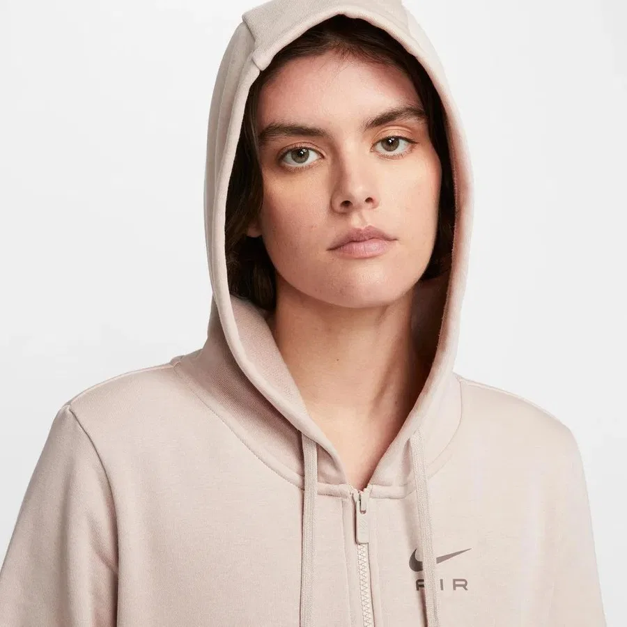 Женский худи с капюшоном и молнией Sportswear Air Fleece Nike, Розовый — фото 3