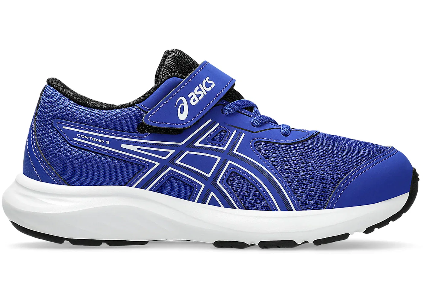 Детские кроссовки для мальчиков с длинным шнурком ASICS Contend 9, True Blue White
