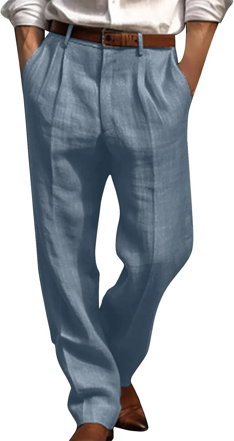 Мужские брюки прямого кроя с эластичным поясом, Lightweight Work Golf Pant, светло-синий