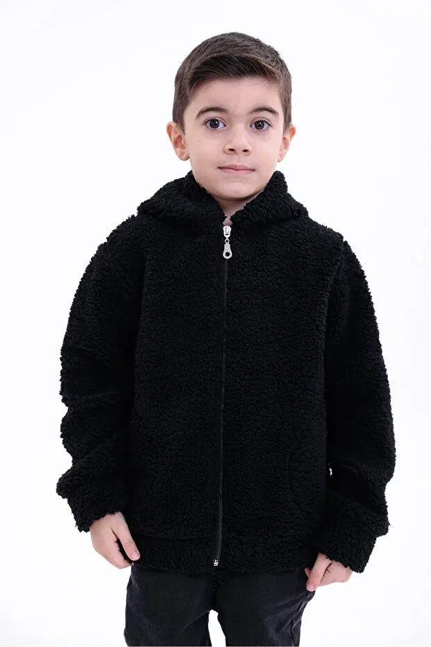 Детское пальто для девочек с капюшоном Roba, Black