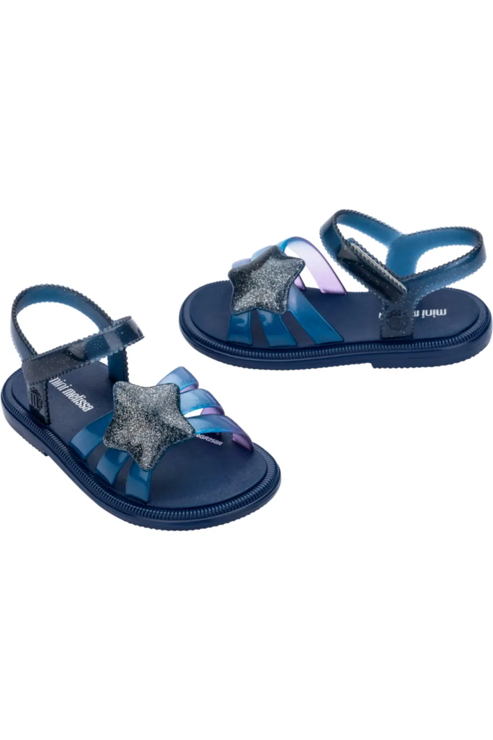 Сандалии детские со звездами Hip Sky Mini Melissa, Blue/Glitter — фото 3