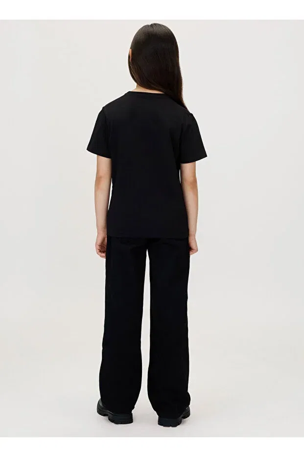 Детская футболка с принтом Calvin Klein, Black — фото 3